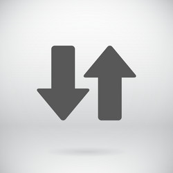 flat download upload icon load symbol button vector image