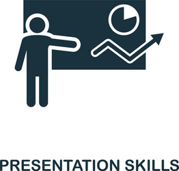 presentation skills creative icon simple element vector image