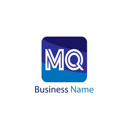 Initial mq letter logo template design Royalty Free Vector