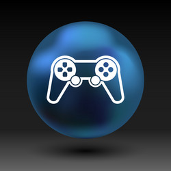 Joystick icon rounded squares button console vector