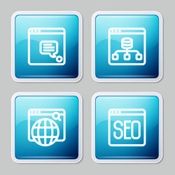 set line new chat messages notification server vector image