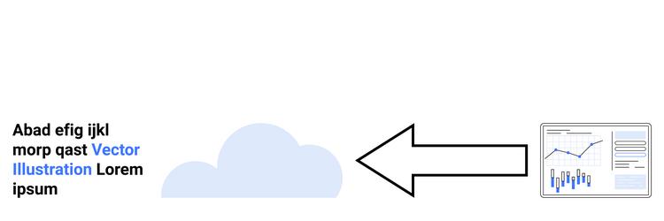 cloud data migration with graphical analytics vector image