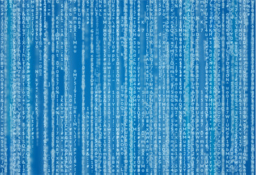 cyberspace background with digits and text vector image