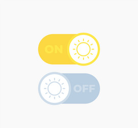 day mode toggle buttons on and off vector