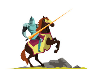 Knight of templar order on a horse Royalty Free Vector Image
