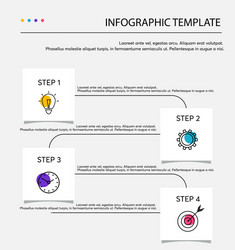 Minimalistic flat business infographic vector