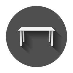 Table for object presentation empty white top vector