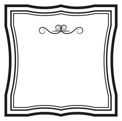 text frame blank template ornamental print vector image
