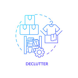 2d simple thin linear declutter gradient icon vector