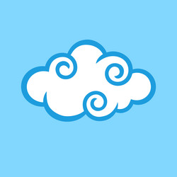 cloud in on a light blue background vector