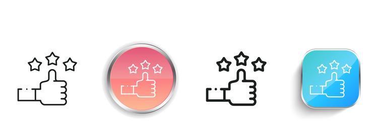 like icon thin linear regular and button style vector image