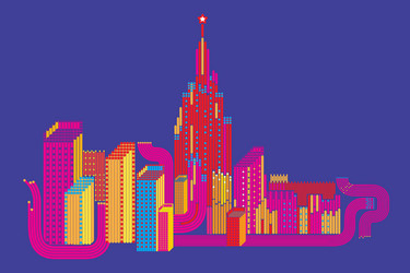 mega-city vector