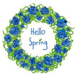 Hello spring greeting card Royalty Free Vector Image
