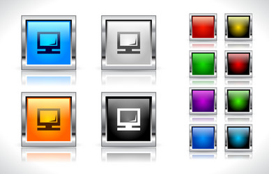 buttons for web design vector image