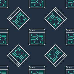 line software web developer programming code icon vector image