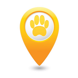 Pet Paw Map Pointer vector
