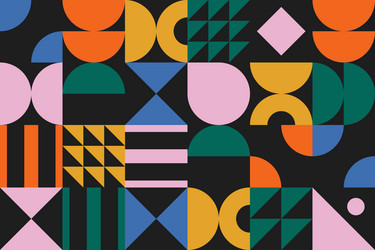 retro bauhaus abstract design pattern simple vector image