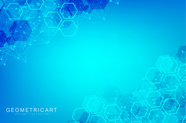 science network pattern connecting lines and dots vector image