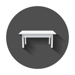 Table for object presentation empty white top vector