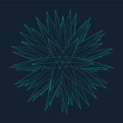 abstract 3d illuminated distorted mesh sphere vector image