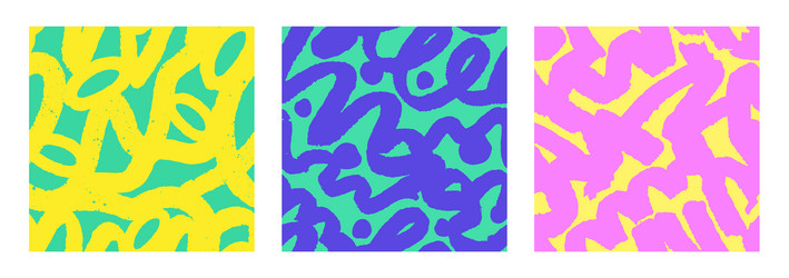 Abstract Scribble Pattern Set vector image