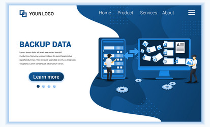 backup data concept copying files vector image