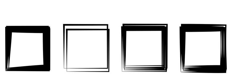 random square contour frame border element vector image