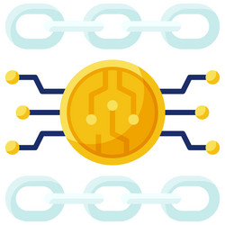 Chain icon defi related vector