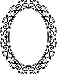 Oval frame with a meander Royalty Free Vector Image