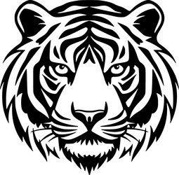 Minimalist Tiger Head Vector Image