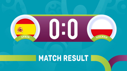 spain poland match result european football vector