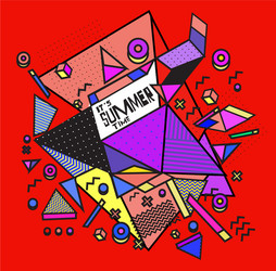 triangle geometric forms for summer design event vector image