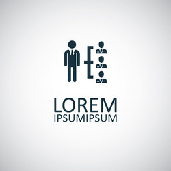 business network icon for web and ui on white vector image