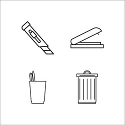 design and studio simple linear icon setsimple vector image