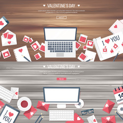 flat background with computer vector image