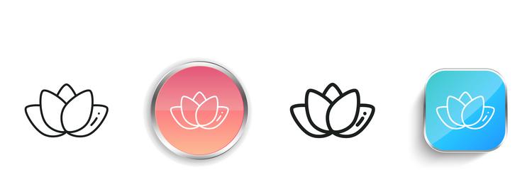 lily icon thin linear regular and button style vector image