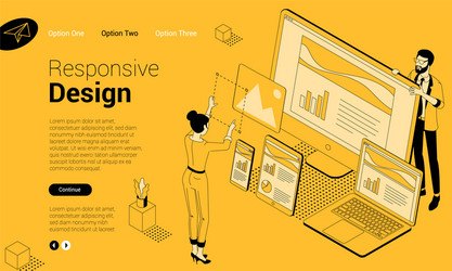 Responsive Web UI Concept vector image