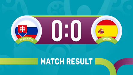 slovakia spain match result european football vector