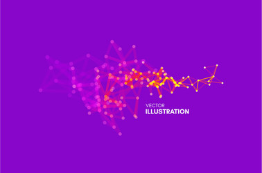 3d connection structure for technology science vector