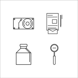 design and studio simple linear icon setsimple vector image