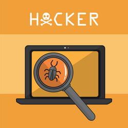 hacker and cyber security vector image