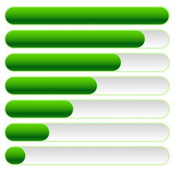 progress loading bars in sequence with outer glow vector image