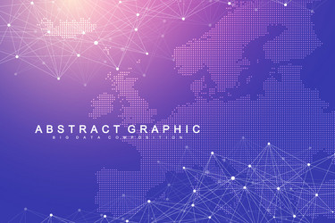 Complex Data Network Background vector image