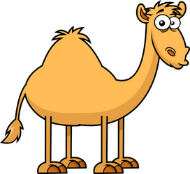 cute camel cartoon character vector