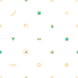 seamless pattern with simple shapes created vector image