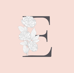 Blooming floral initial o monogram and logo Vector Image