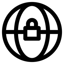 lock network restricted the use of internet vector image
