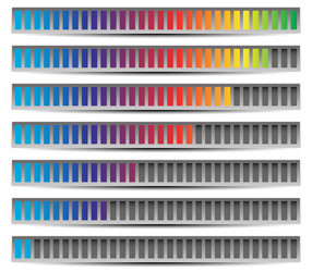 set of progress loading bars preloaders vector image