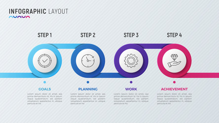 timeline chart infographic design for data vector image