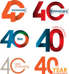 40 year anniversary celebration template design Vector Image